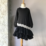 《再販》3段フリルのフォーマルワンピース
