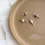 new▷stylish pipe cottonpearl ピアス/ノンホールイヤリング＊受注製作＊
