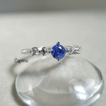 9月の誕生石・Silver 925 アイスブルーサファイアカラーCZ リング(4㎜)