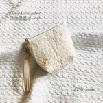 Daisy Korea fabric 保冷ポーチ　保温ポーチ　花　刺繍　