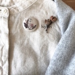 刺繍ブローチ　