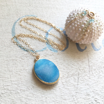  Coastal Druzy Necklace　14kgf　 ドゥルージー