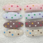水玉なパッチンピン　５ｃｍ×２個