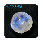 7-8ct ホワイトラブラドライト 手彫りカット 天然石 ルース アクセサリー FatePiece 2818