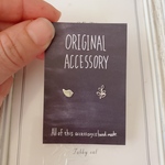 silver 鳥と葉っぱピアス　