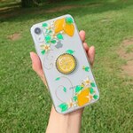 【全機種対応】 レモン クリアスマホケース ☆ スマホリング付き