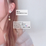 ビジューフラワー×スワロフスキーオーロラ蝶々🦋