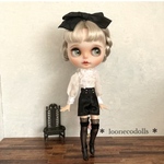 サクラ 黒 セットアップ リボン ＊203 ブライスアウトフィット