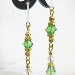 ＊桜色ガラス☆ロングピアス