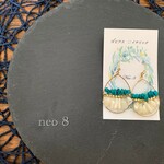 ★SALE★さざれパールとターコイズの海のしずくピアス