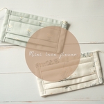 裏地が選べる！【mini  lace flower❁⃘】　プリーツマスク　夏マスク　サイズが選べる　小さめサイズ　マスク　大人マスク　