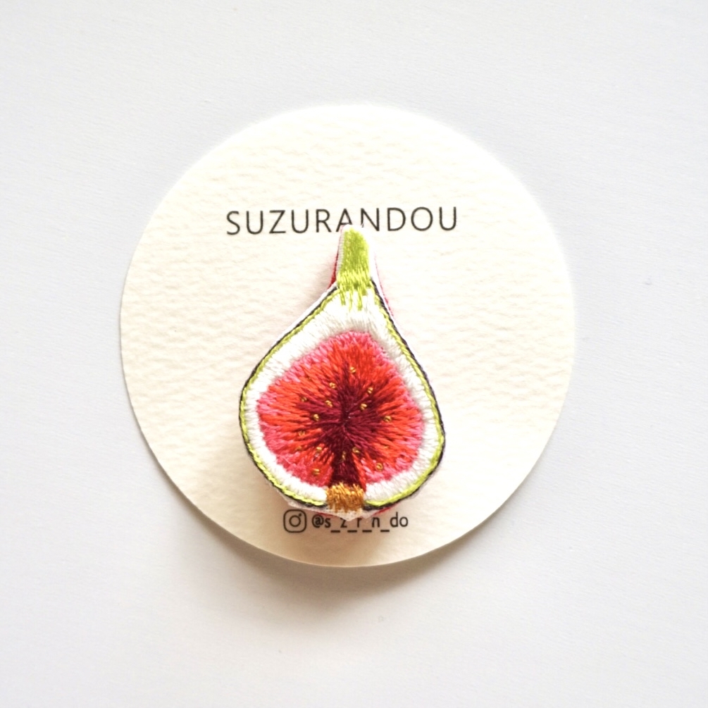 HIPOTA ブローチ イチヂク HIPOTA 刺繍ブローチ : sola JOURNAL （β版）