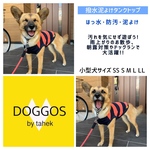 小型犬　泥除けタンクトップ　撥水　ボーダー　犬服　服