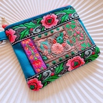 インド刺繍リボンミニポーチ