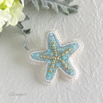 ビーズ刺繍♡ヒトデのブローチ