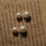 【イヤリング】ダブルパール10mm/8mm