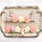 ❤️再販②❤️ うさぎとお花のレトロバレッタ　チューリップ  