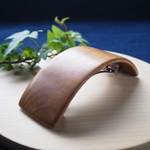 再販-カーブの大きな山桜のシンプルなバレッタ（ヤマザクラM1）アーチ長さ11.5cm