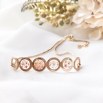 flower petals bracelet <ピンク>【サイズ調整可】No.103
