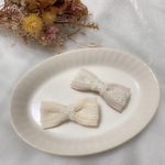 【送料無料】やっとこピンコットンレースリボン⭐︎Beige