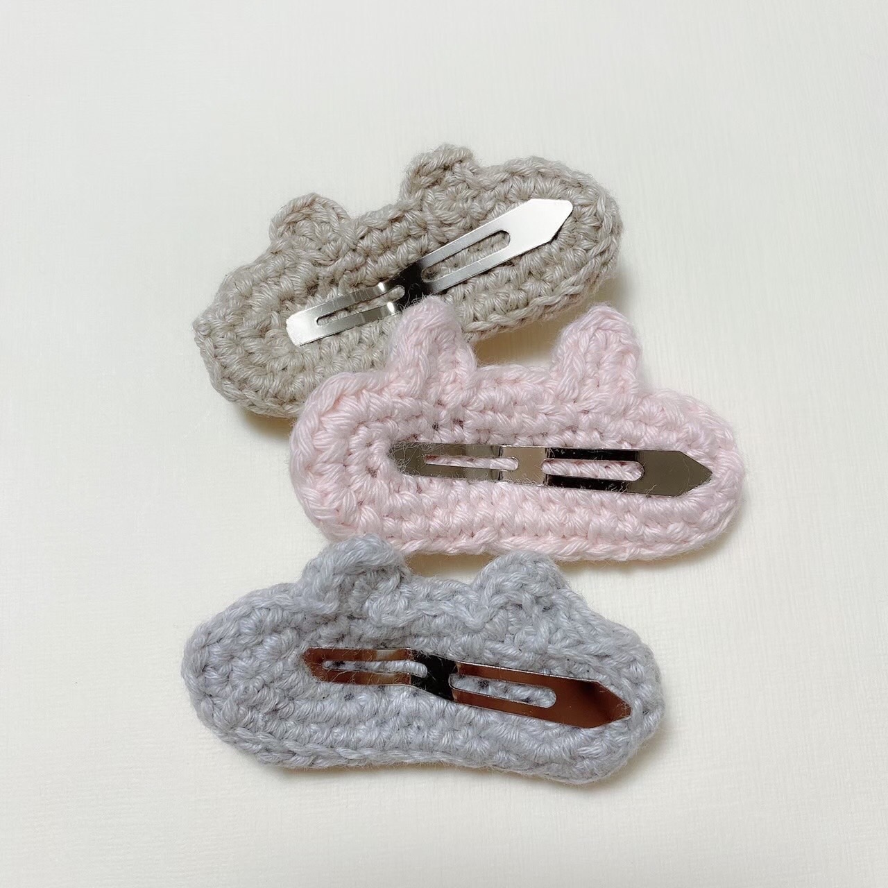 赤チェックねこちゃん♡パッチンピンヘアゴムセット 赤チェックねこちゃん♡パッチンピンヘアゴムセット