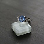 カラーチェンジフローライト　バタフライカットCZリング　SILVER925