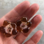 イヤリング/シーグラスのお花