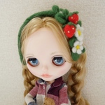 いちごのカチューシャ【ドール用】【受注製作】