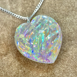 🌈ダイクロガラスハートリフレクションペンダント♥️🌈