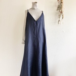 𝓃ℯ𝓌𓂃𓂃 size選べます(S〜LLまで)・*:..リネンのキャミソールドレス/ネイビー