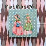 【送料無料】⦅ Twins⑥  ⦆ ツインズ⑥・ファブリックパネル・デコパージュ加工  22-A         