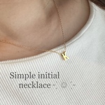 イニシャル シンプル ネックレス ver.Ⅱ 〖 N~Y 〗