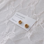 送料無料✴︎アレルギー対応✴︎gold kira kira+swarovski ピアス・イヤリング♡ライト コロラド トパーズ
