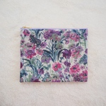 ◇◆Special Price◆◇★One side all skeleton pouch　LIBERTY  カレナ　パープル系　20.5×16.5cm