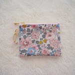★One side all skeleton pouch　LIBERTY 　ベッツィ　セシボン　11×8.5cm