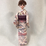 ジェニー・momoko 着物　オフホワイト・小紋