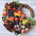 ハロウィン フラワーリース スワッグ  ✿︎ 玄関リース