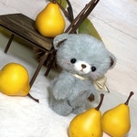 くまちゃん　可愛い　ミントグリーンカラー　ハンドメイドぬいぐるみ