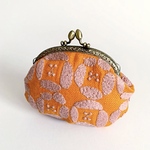 ミナペルホネン &リバティ　がま口ポーチ