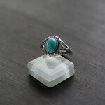 ターコイズ　アンティークデザインリング　SILVER925