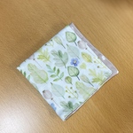  ＊ダブルガーゼハンカチ　23㎝角＊　ボタニカル　葉っぱ