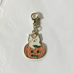 〈再販3〉🎃ハロウィン🎃ファスナーチャーム　かぼちゃ猫ちゃん