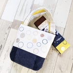 トートバッグ風刺繍ファスナーポーチ!　送料無料