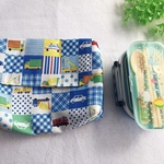 横入れ お弁当袋（大）　①   〜はたらく車.四角〜