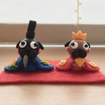 黒パグお内裏様とフォーン雛様