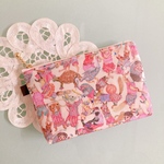 SALE!リバティビニコの裏メッシュミニポーチ　ハラバルー