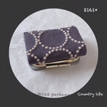 2161* 現品 ミナペルホネン がま口三つ折り財布