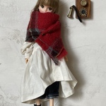 リカちゃん服＊モコモコストール・赤