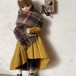 リカちゃん服＊モコモコストール・ベージュ