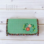 check & flower 07  長財布